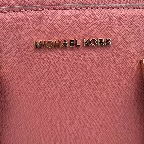 Michael Kors Selma Leather Satchel – Two-Tone Blush & Rose - Picture 6 of 10